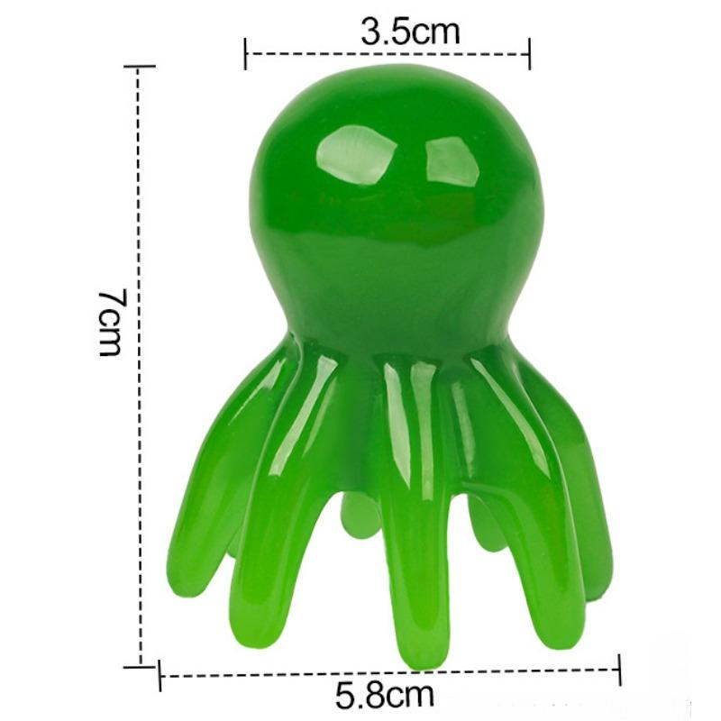 Resin Octopus Massage Comb Head Neck Meridian Scraping Scalp Massage Brush SPA Gua Sha Massage Comb Fatigue Relief Massager