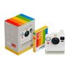 Polaroid Now 3. Generation I-Type Sofortbildkamera + Filmbündel - Now Pebble White Kamera + 8 Farbfotos (6573)