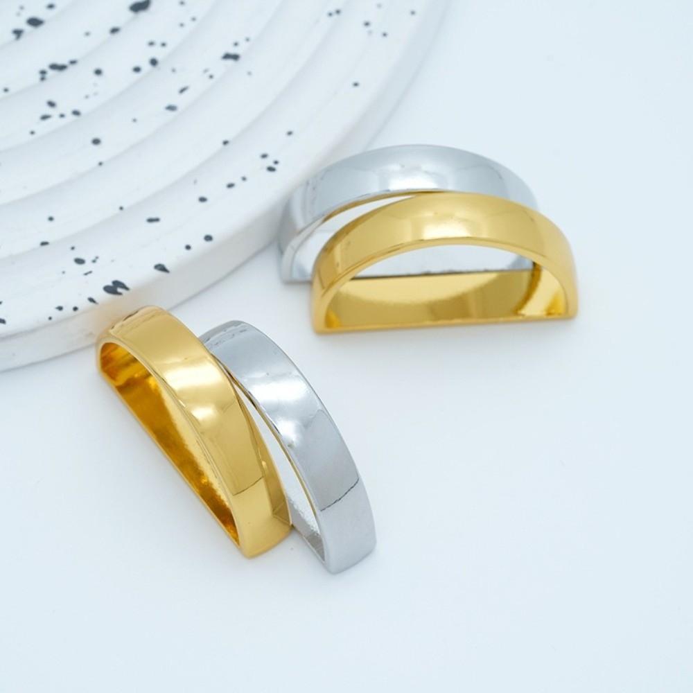 4pcs Zinc Zinc Zinc Alloy Metal Napkin Ring D Shaped Serviette Buckles Napkin Buckles  Thanksgiving Dinner