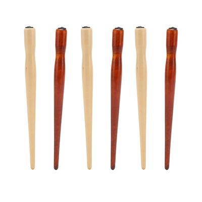 6Pcs Comic Pen Nib Holder Safe Strong Wood Smoothing Comfortable Grip Wooden Pen Holder for Drafting Drawing