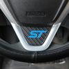 Carbon Fiber Steering Wheel Sticker Emblem For Ford New Fiesta MK7 2009-2017 Ecosport 2012-2017 ST Logo Car Decals Accessories