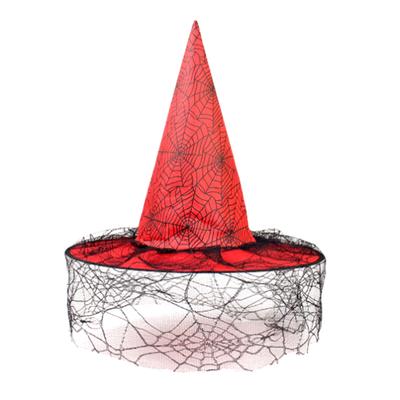 Halloween Hat Party Dance Witch Net Decorative Props Pointy Corner Wizard Witch Hat