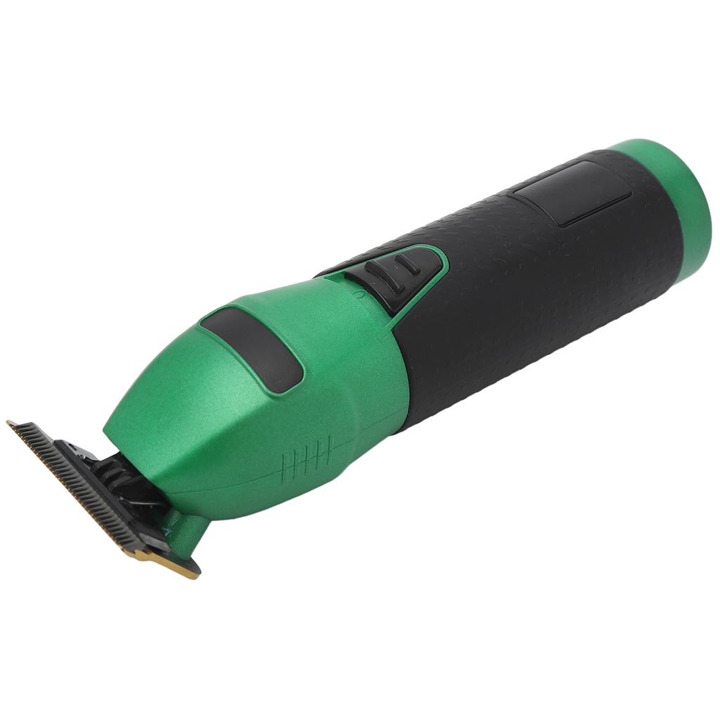 Electric Hair Clipper for Men Cordless Rechargeable LED Display Hair Cutting Trimmer with 4 Guide Comb Green Black