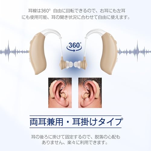 FIIL Naslouchátko pro seniory, dobíjecí, typ s háčkem za ucho, 4 úrovně hlasitosti, funkce přepínání kvality zvuku, redukce šumu, zvukový zesilovač f
