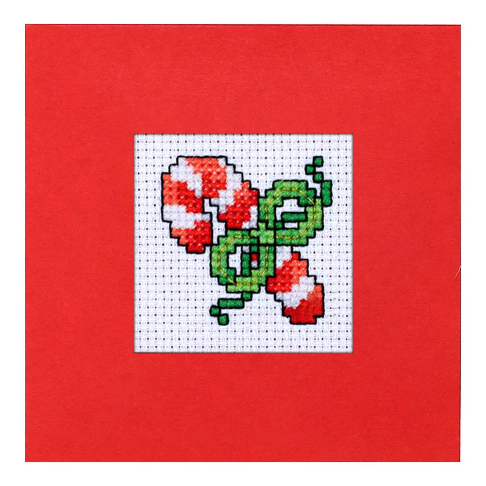 Kit de Carte de Vœux Point de Croix DIY Carte de Noël Kit Point de Croix Carte de Noël Kit de Modèle Point de Croix Ensemble pour Noël