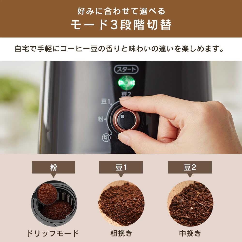 Iris Ohyama Coffee Maker Fully Automatic Mesh Filter Black BLIAC-A600-B