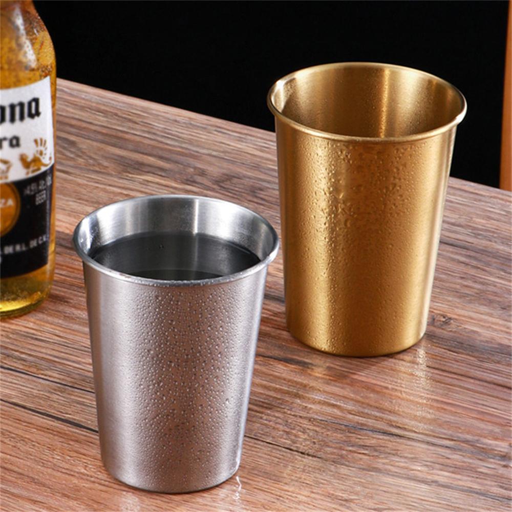 260-600ML 304 Stainless Steel Metal Cup Whisky Beer Cups White Wine Coffee Tumbler Travel Camping Mugs Drinking Coffee Tea Mug