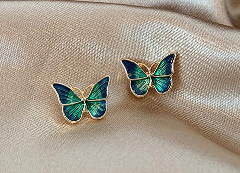 New Products Delicate Butterfly Earrings Sweet Small Fresh Girls Super Fairy Forest Small Cute Simple Fashion Ear Jewelry