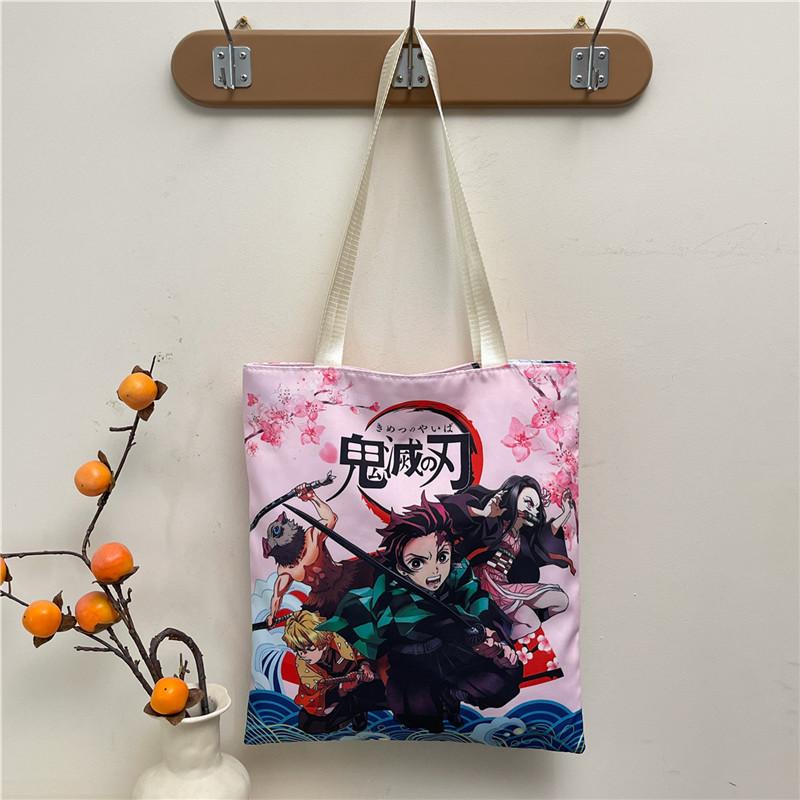 

Cartoon anime nylon bag going out commuting shoulder bag female cartoon cute tote bag large capacity