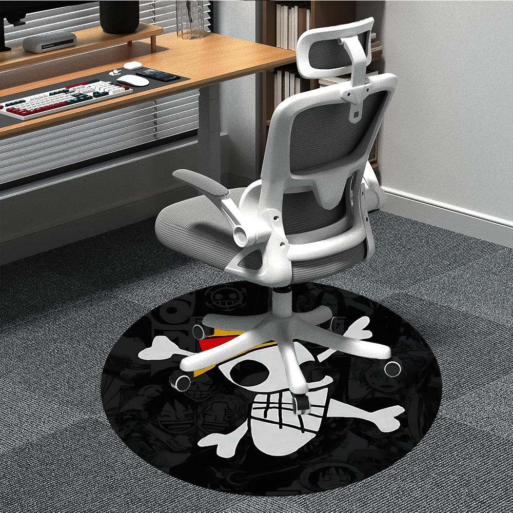

1pc One Piece Office Round Area Rug, Under Office Chairs Bedroom Living Room Home Decor, Room Decoa1022173 80cm by 80cm