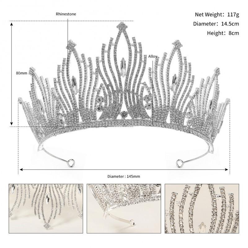 Korean Princess Crown Fashionable Retro Bridal Hair Accessories Luxurious Atmosphere Wedding Full Of Alloy