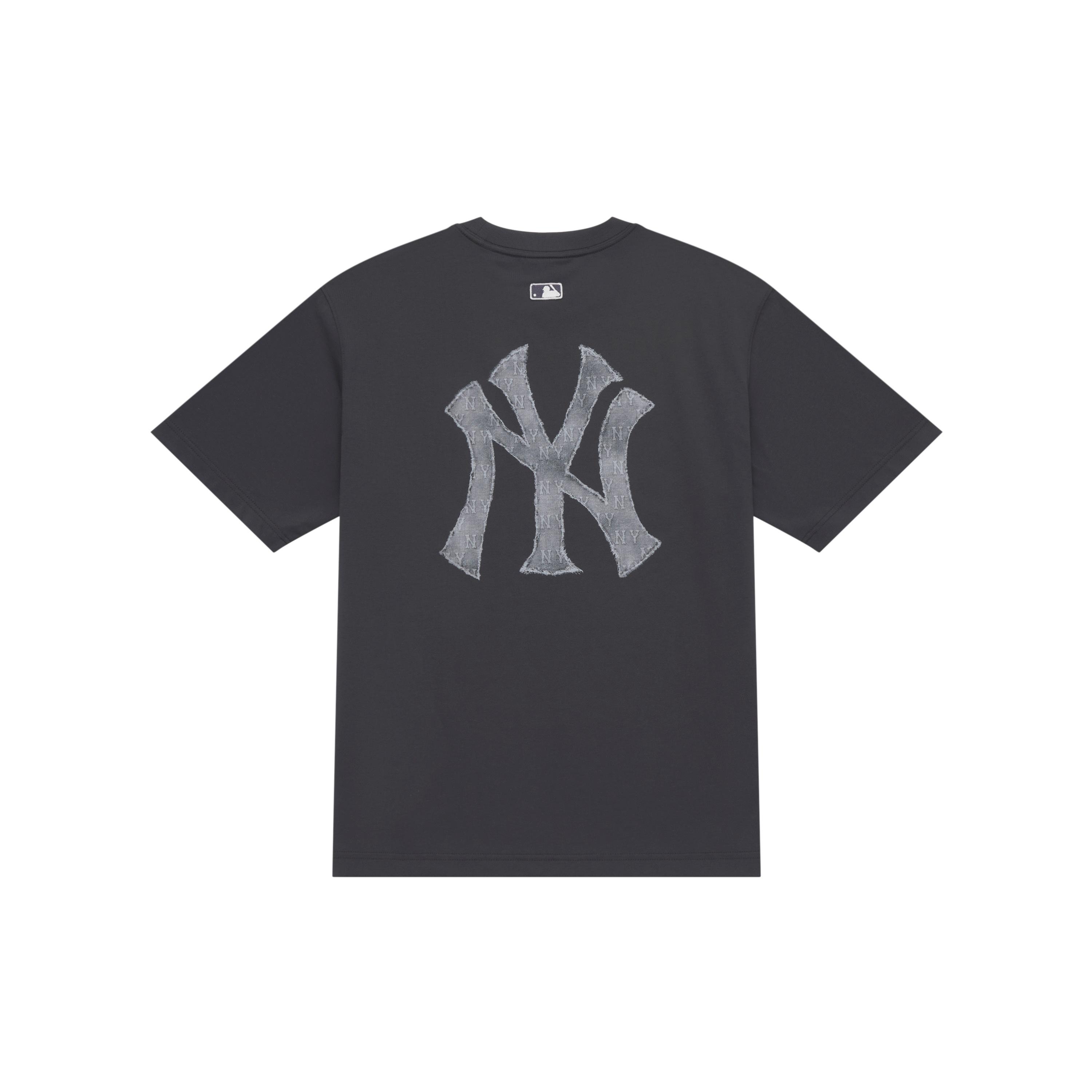 MLB MONOGRAM SS25 T Shirt Unisex Charcoal Gray 3ATSM0953-50CGS XS