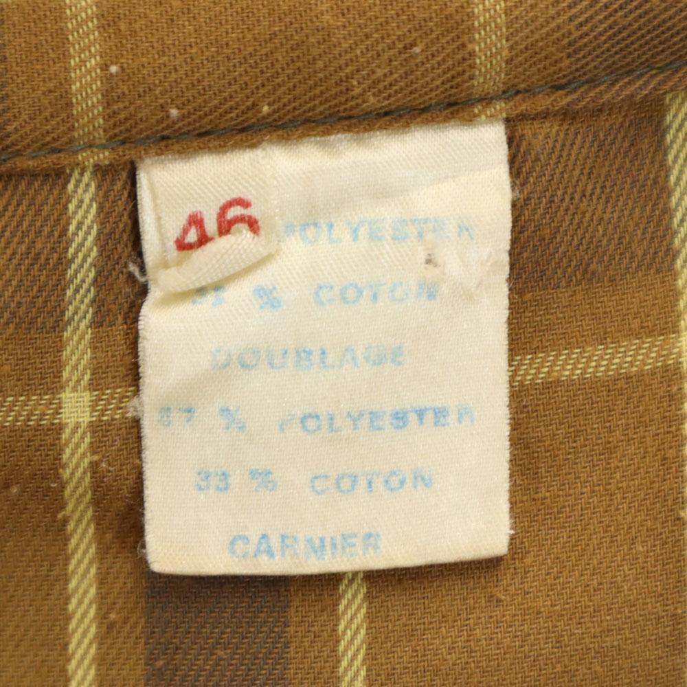 CARNIER 70s Made In France Vintage Euro Work Hunting Jacket 46 Khaki Men's Used