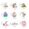 50/100PCS Multicolor Cartoon Rabbit Stickers Vinyl Holographic Glisten Easter Egg Decals Waterproof Self-adhesive