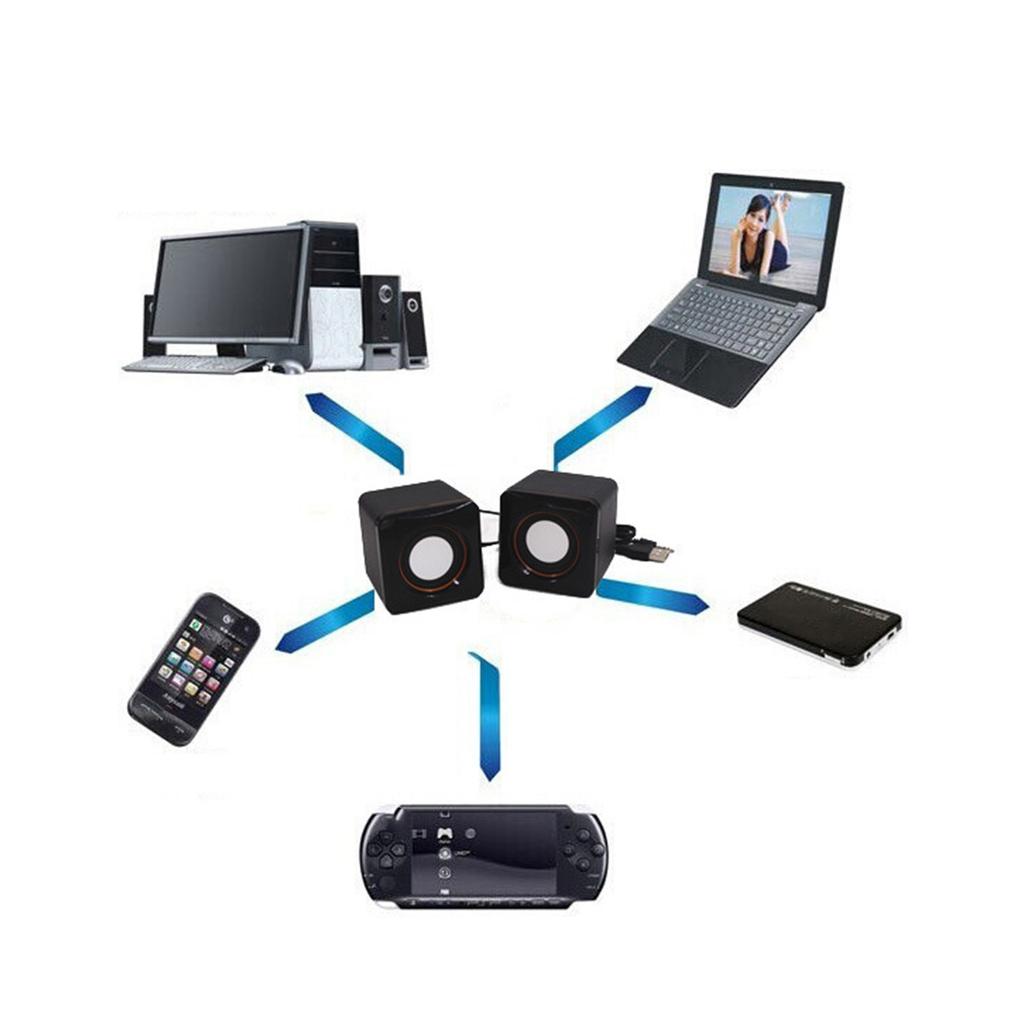 101Z USB Computer Small Horn Desktop Computer Laptop Phone Loudpeaker Mini Office Subwoofer Speaker Output RMS 3W2