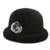 Lady Three Leaf Round Edge Basin Hat Korean Style Wool Ball Fisherman Hat Outside Sponge Circle Warm Styleable Cotton Hat