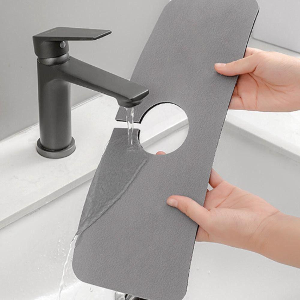 Non-Slip Faucet Draining Mat Self Absorbent Drying Mat Countertop Sink Protector  Home Kitchen