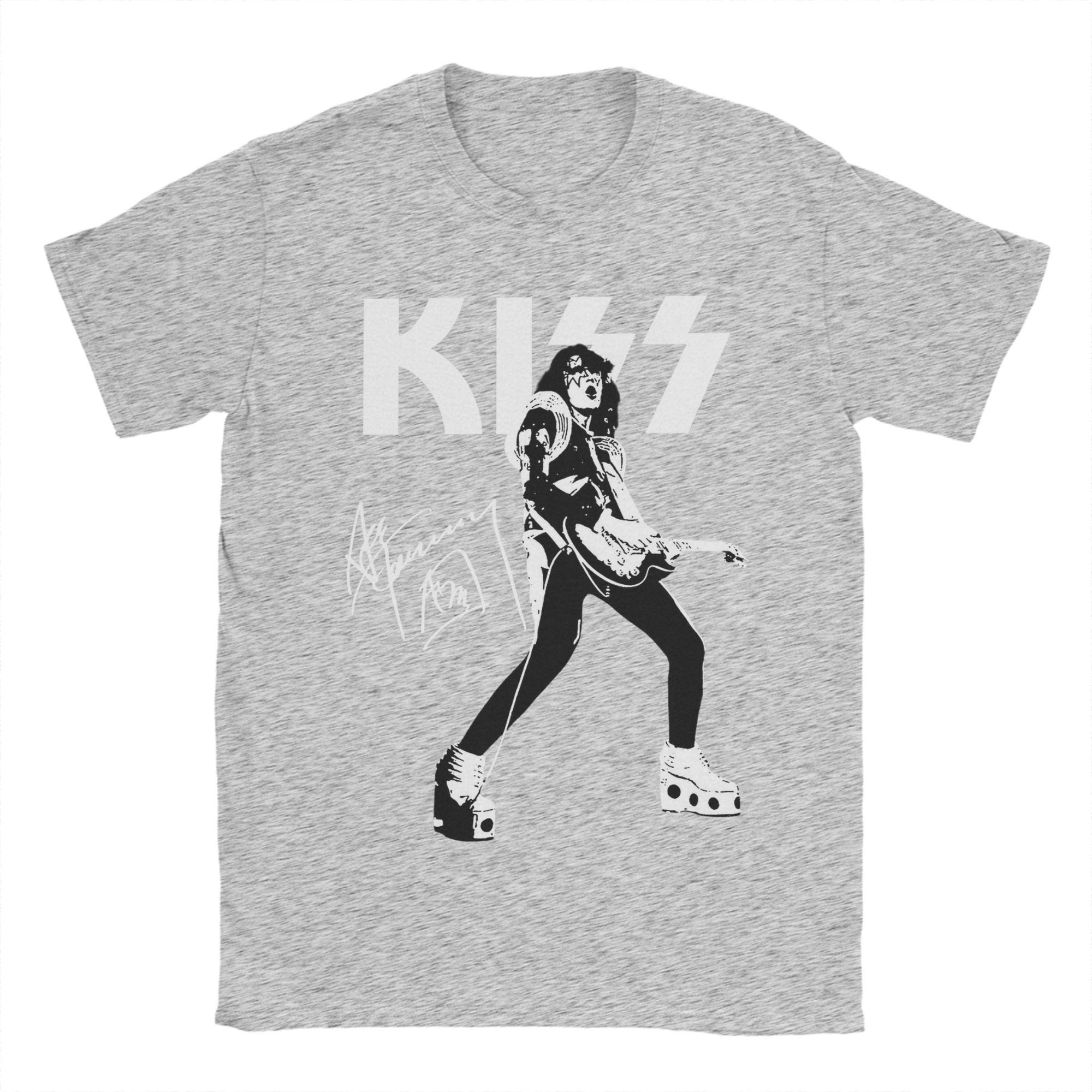 

Ace Frehley Guitarist T Shirts Men Cotton Hipster T-Shirt Crew Neck Tees Short Sleeve Tops Graphic 3XL