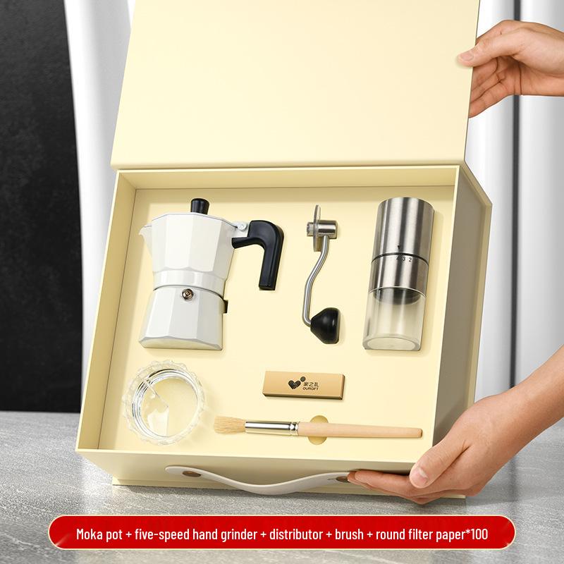 Custom Logo Moka Pot Coffee Maker Set: Premium Corporate Gift for Clients