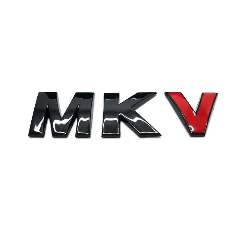 ABBL1 Gloss Black Auto Decal Sticker 3d Letters MKV Grill Outlet Logos GLOF 5 Emblem MK5 Trunk Car Badges