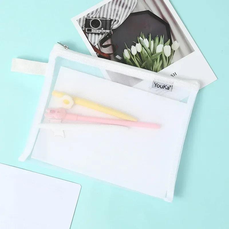 1pc Document Bag Folder for Documents Capacity A4 Zipper File Pocket Storage Organizer Office School Supply Waterproof