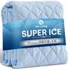 Bed Pad VK Living Reversible Cooling Summer Single Blue Super Ice