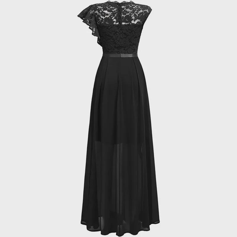 Europäisches und amerikanisches Abendkleid aus Spitze mit hoher Taille – heiß verkaufter langer Rock