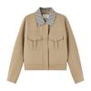 Retro Plaid Spliced Zipper Jacket