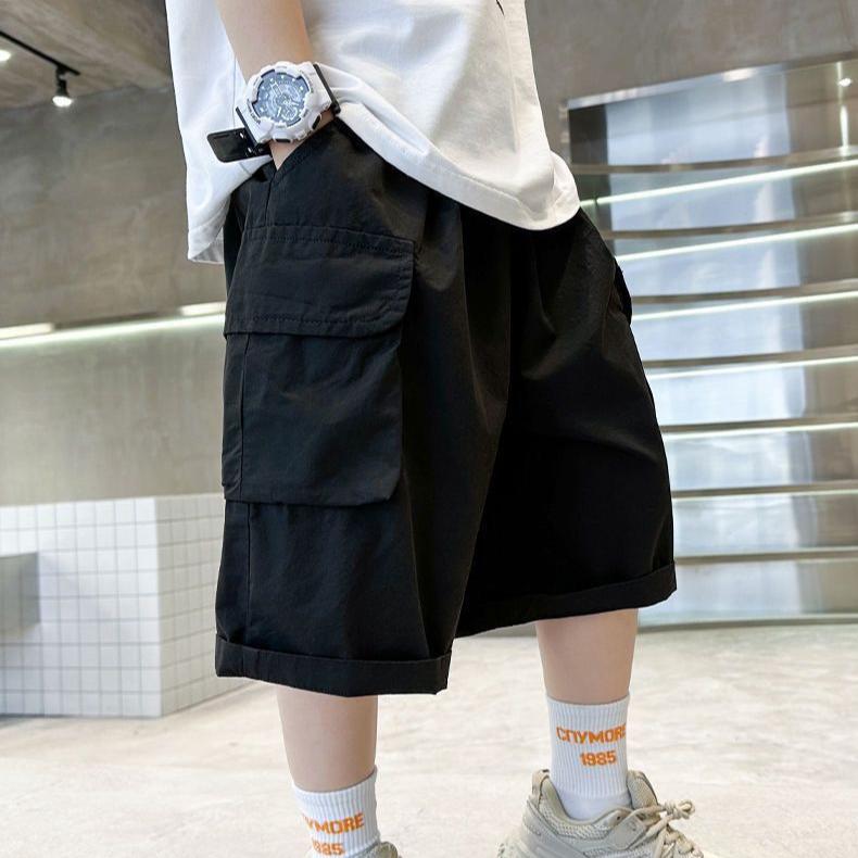 Sommer Kinder dünne abgeschnitten Arbeitshose lose Sporthose Jungen Shorts Trend