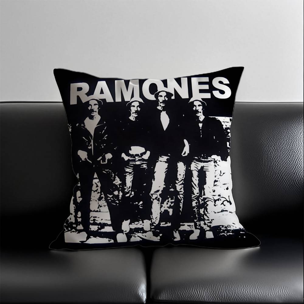 Rock R-Ramones Pillow Case Skin-Friendly And Comfortable Fabric Pillowcase Lnvisible Lilky Zipper