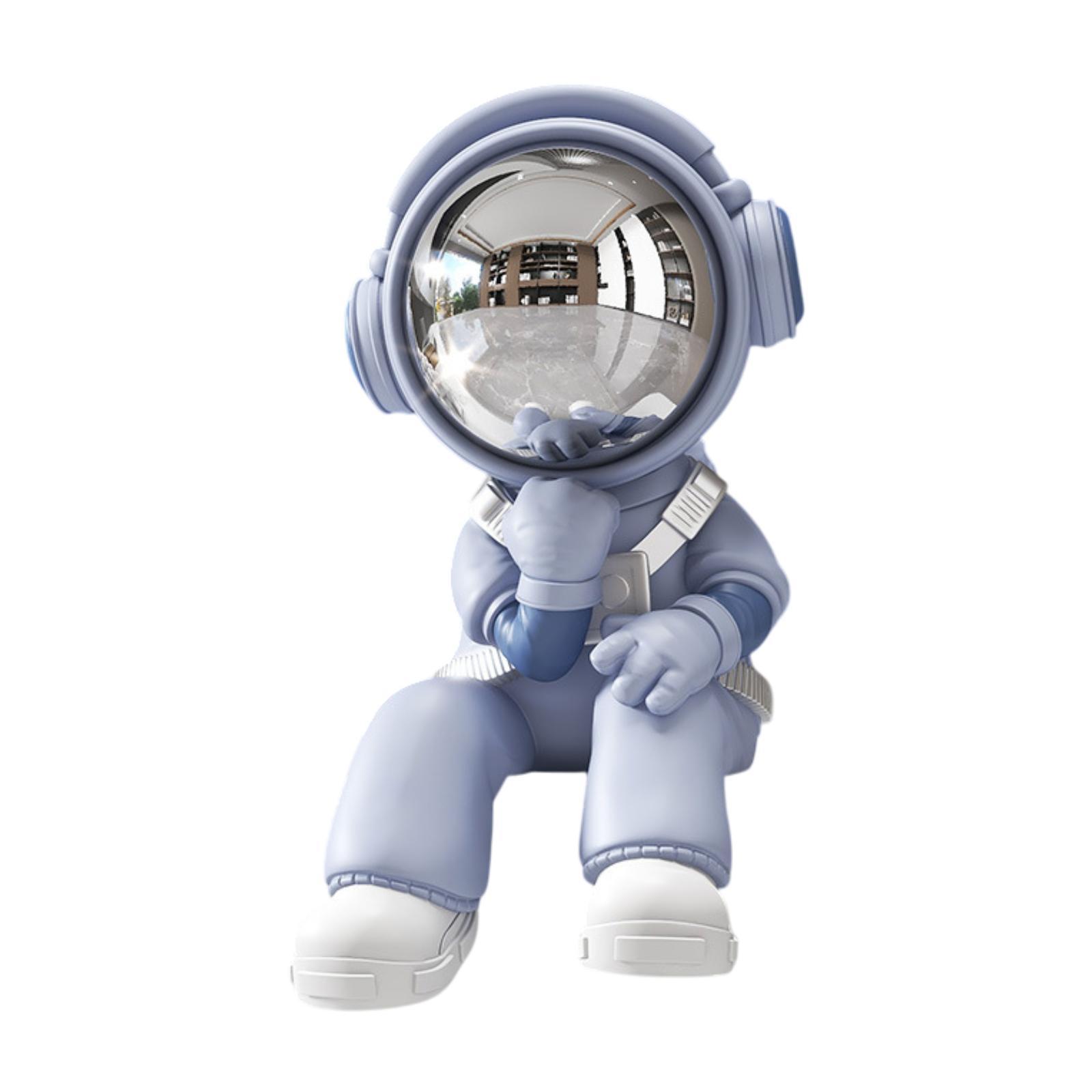 

Miniature Astronaut Resin Ornaments Living Room Aesthetic Figurines Creative Interior Art Sculptures Desk Home Decorations Gifts синий