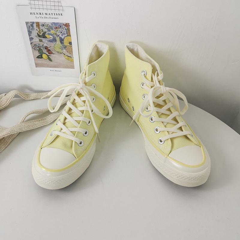 Canvas Shoes Female High-top Student Shoes Board Shoes 19