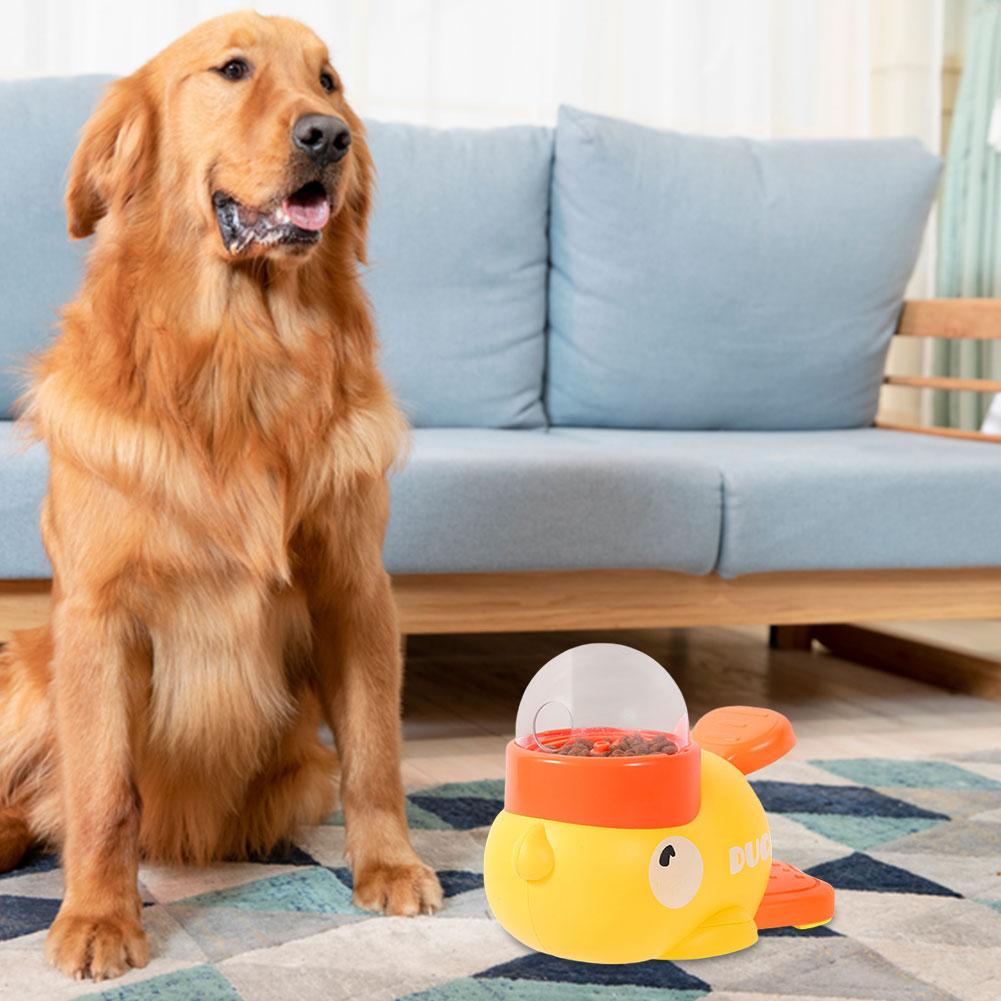 D2 Dog Interactive Pet Slow Feeder Cartoon Duck Design Interactive Pet Food Treat Dispenser Dog Puzzle Toy for Small Medium Dogs