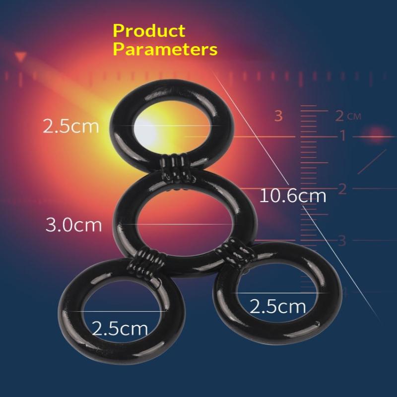 Quadruple Lock Semen Cock Rings Penis Massage Masturbation Rings Sex Toys For Men Testicle Ball Stretcher Cock Cage Delay Time