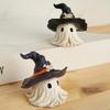 Haunted House Ghost Ornament Fun Ghost Desktop Decor Spooky Halloween Ghost Witch Statue for Indoor Halloween Decor