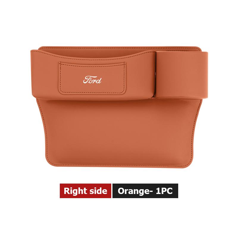 YYQO6 Leather Car Seat Gap Water Cup Holder Box Storage Bag For Ford Escape Ecosport Fusion Explorer Expedition Taurus