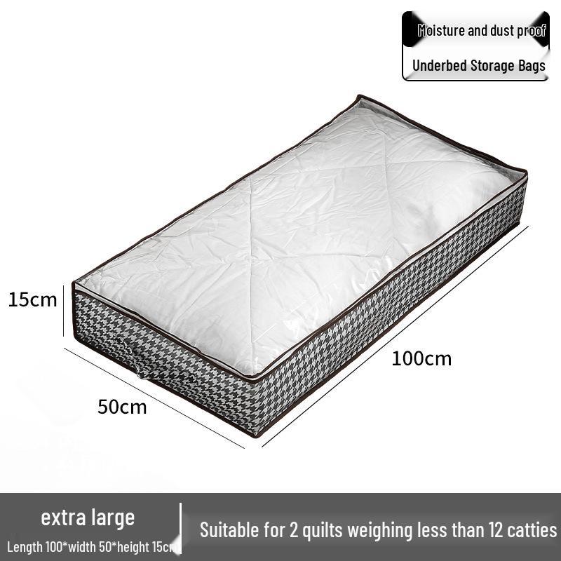 Prachotěsná a vlhkotěsná skládací úložná taška pod postel na přikrývky – Viditelné a multifunkční řešení pro koleje