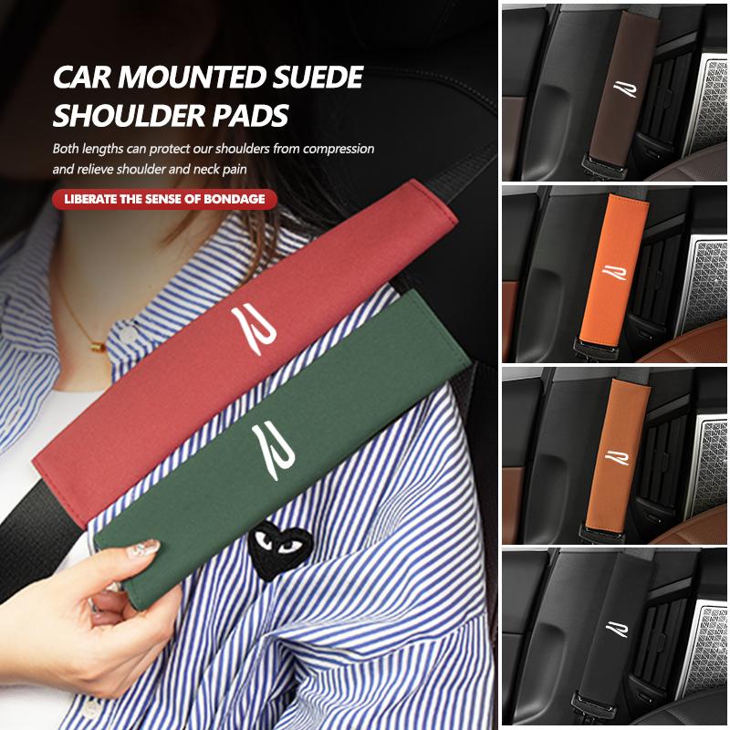 Car Suede Safety Belt Shoulder Protector Smart Cover Parts For Volkswagen VW Beetle CC B5 B6 B7 EOS GTI MK2 MK4 MK5 MK6 Phaeton Zo8