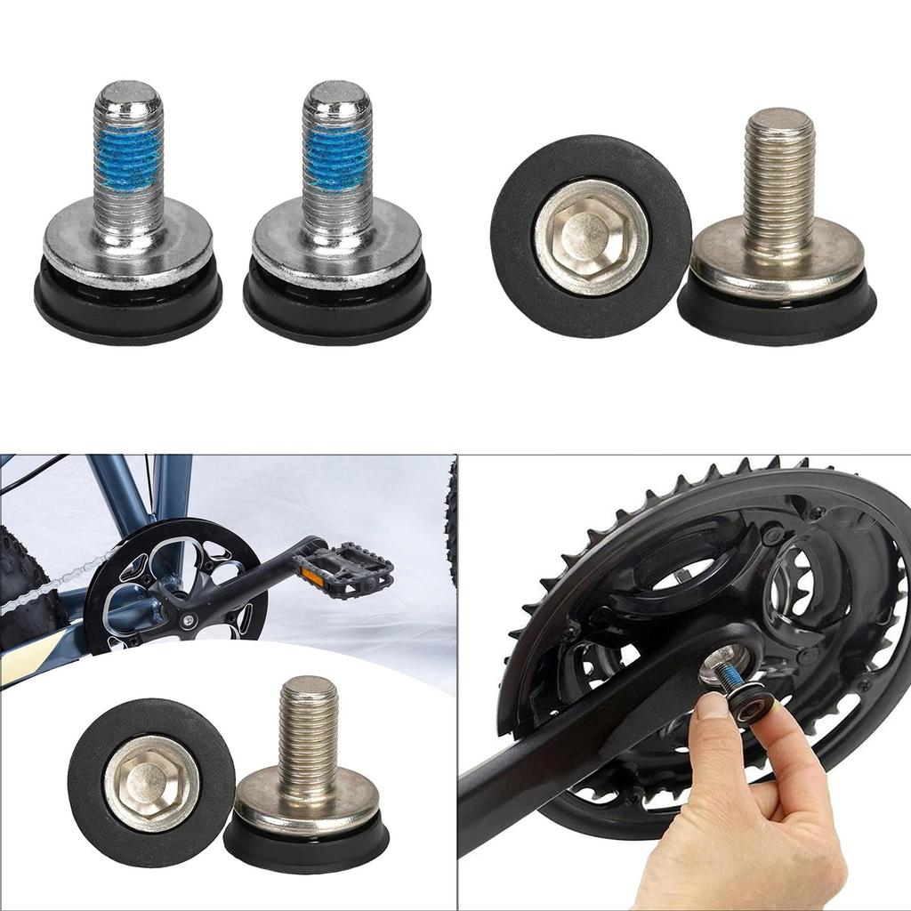 2Pcs Bike Hex Crank Arm Fixing Bolts, Replacement, Portable, Cycling Components Spare Parts 8mm Practical Bicycle Crank Screw