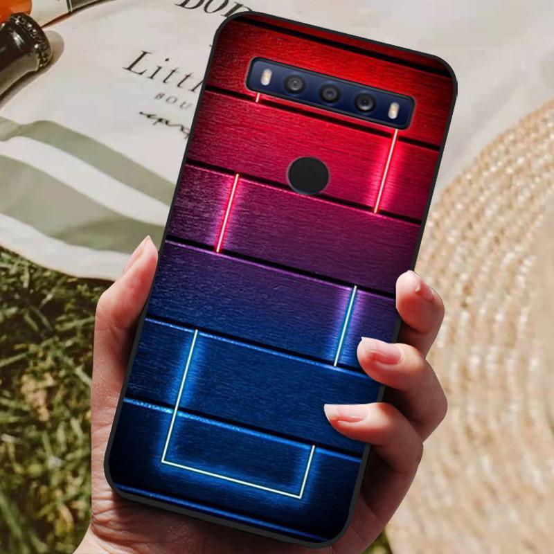 For TCL 10 SE Case Black TPU Silicon Shell For TCL 10SE Phone Cover Tcl 10se Cases T766H T766J T766U T766A Fundas Bumper Marble