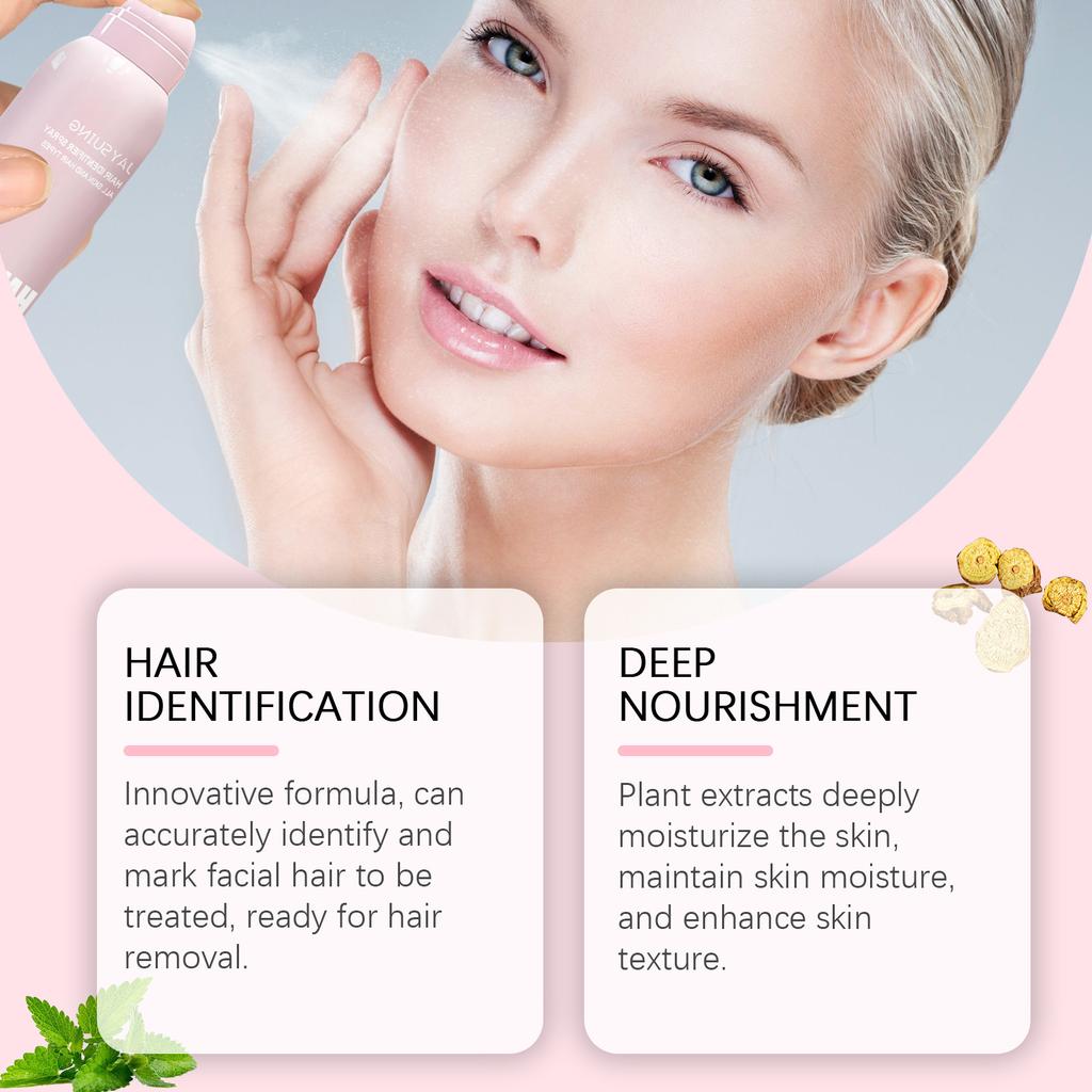 Jaysuing Facial Hair Spray Hair Facial Cleansing and Moisturizing Care Spray Less