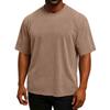 Men's Short Sleeved Retro Cotton T-shirt Loose Half Sleeve