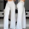 Pantaloni e capris con stampa tinta unita casual alla moda da donna