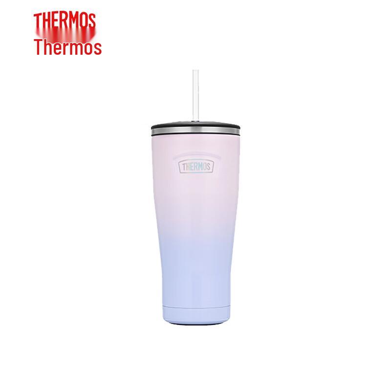 Thermos Large Capacity Stainless Steel Straw Vacuum Insulated Cup