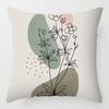 Morandi Abstract Artistic Patterns Throw Pillow Cover with Short Plush Print for Living Room Sofa Decoration Cushion Cover