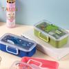 700ML Kids Bento Lunch Box Leak-proof Snack Box Cartoon BPA-Free Easy Carry Children Meal Prep Container with for School And Outdoor Adventures