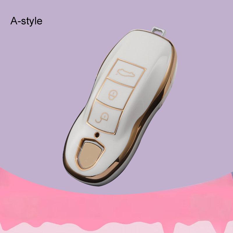 Voor Cayenne Panamera Macan Cayman 911 718 918 958 Sleuteletui Cover Shell Fob Afstandsbediening Sleutelbeschermer Houder Accessoires