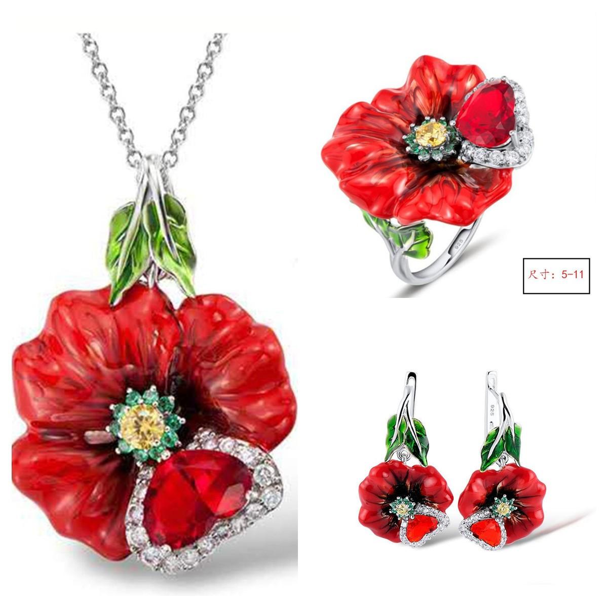 3 шт./комплект Новое поступление Сердца и Стрелы Серьги Колье Кольцо Комплект для Женщин Помолвочная Вечеринка 9