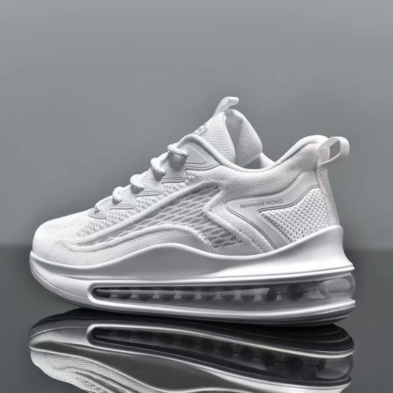 Large size shoes air cushion running shoes autumn and winter new fly-woven breathable soft-soled casual sports shoes