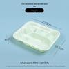 MOLUONA Divided Disposable Rectangular Lunch Boxes with Lids
